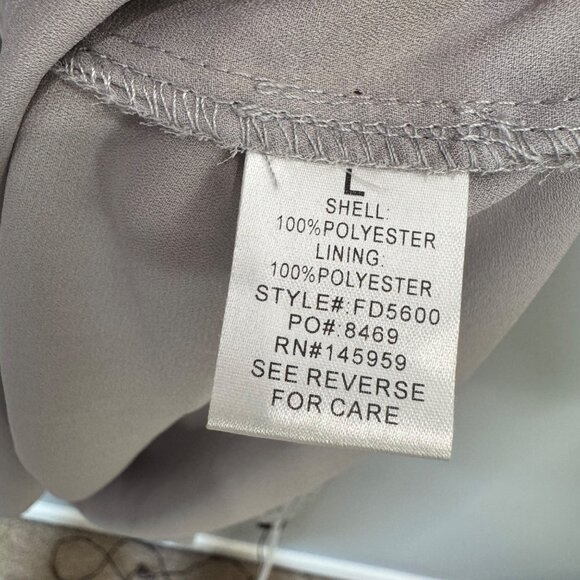 VICI gray metallic dot babydoll peasant dress size L - Picture 5 of 7